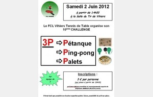 Challenge 3P le samedi 2  juin 2012