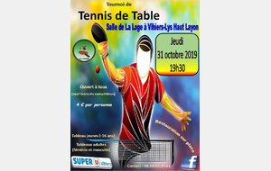 Tournoi non licenciés le jeudi 31 octobre 2019