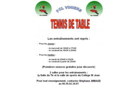 Les entraînements ont repris 