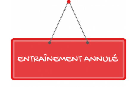 Pas d'entraînement les 26 et 27 janvier 2018