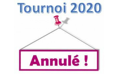 ANNULATION Tournoi 2020